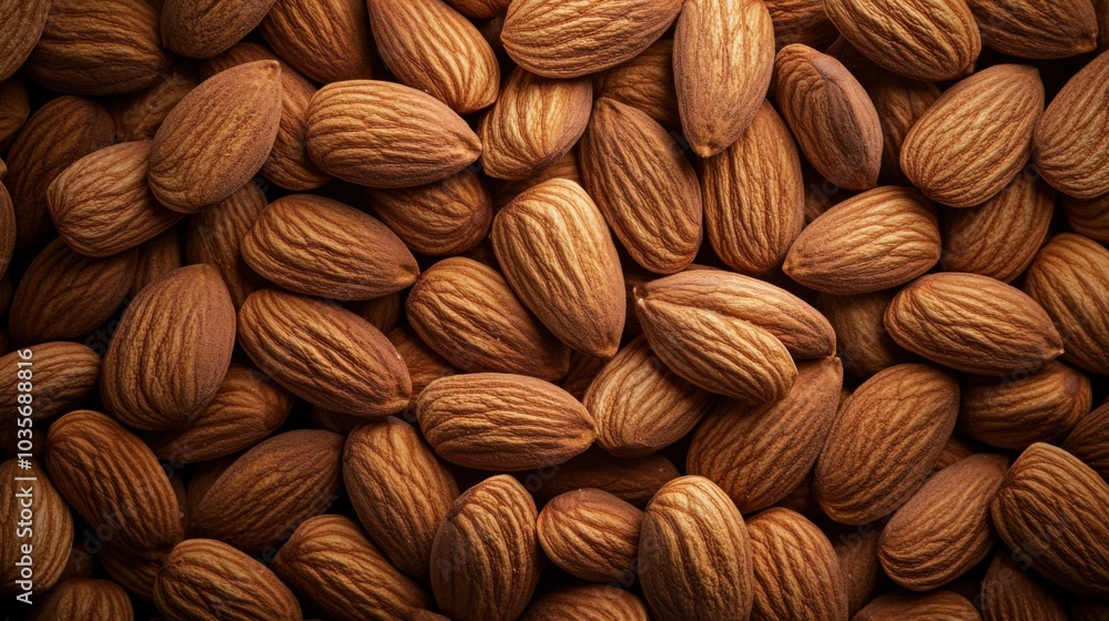 A background completely packed with whole almonds, tightly arranged to create a crunchy, nutty surface with warm, earthy tones. A background completely packed with whole almonds, tightly arranged to create a crunchy, nutty surface with warm, earthy tones.