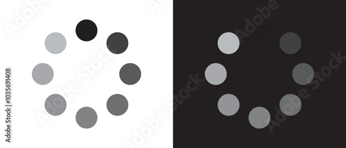 Loading icon set. Load circular. Loader buffer sign