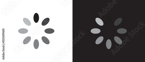 Loading icon set. Load circular. Loader buffer sign