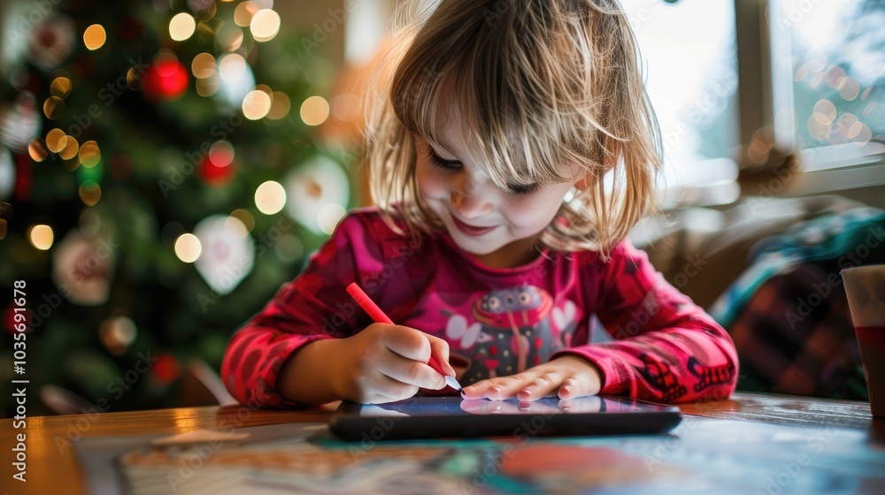 Happy Child Engaged in Drawing on a Tablet, Cut Out Against a Clean Background, Capturing the Joy of Creativity and Digital Art Exploration Happy Child Engaged in Drawing on a Tablet, Cut Out Against a Clean Background, Capturing the Joy of Creativity and Digital Art Exploration