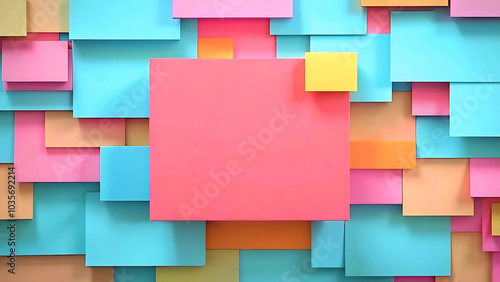 Pastel post it wall