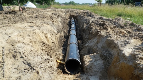 Wallpaper Mural PVC Pipes in a Trench. Torontodigital.ca