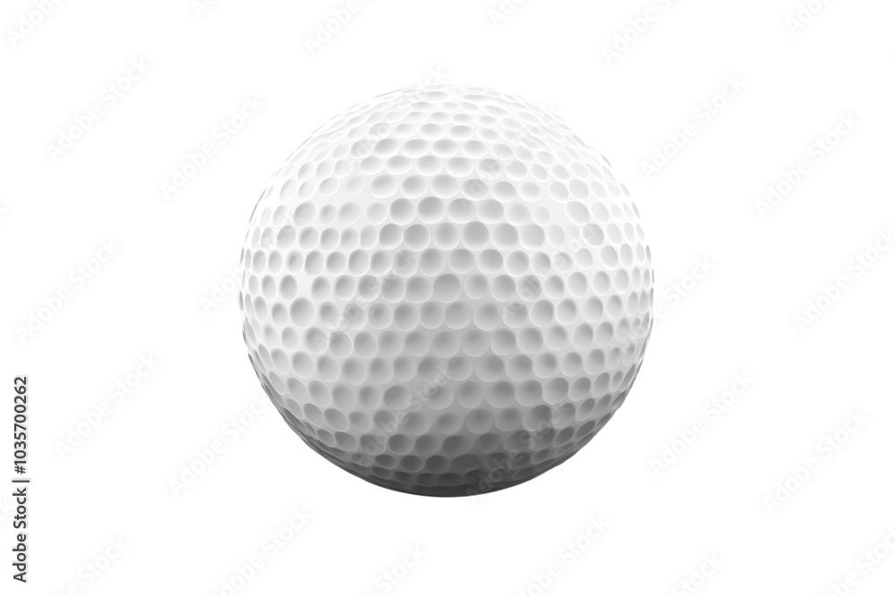 High-Quality Golf Ball Isolated on a Transparent Background for Sport-Related Design and Marketing Purposes