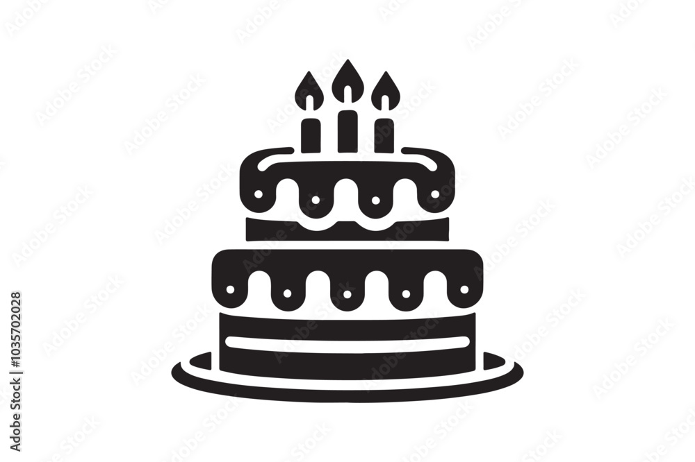 Birthday Cake silhouette vector 192.eps Birthday Cake silhouette vector 192.eps