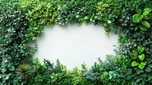 Wallpaper Mural Green Foliage Frame. Torontodigital.ca
