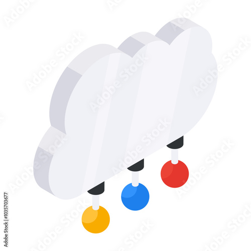 An icon design of cloud computing 

