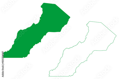 Feijo municipality (Acre state, Municipalities of Brazil, Federative Republic of Brazil) map vector illustration, scribble sketch Feijo map