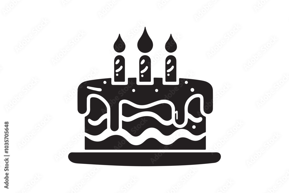 Birthday Cake silhouette vector 219.eps Birthday Cake silhouette vector 219.eps
