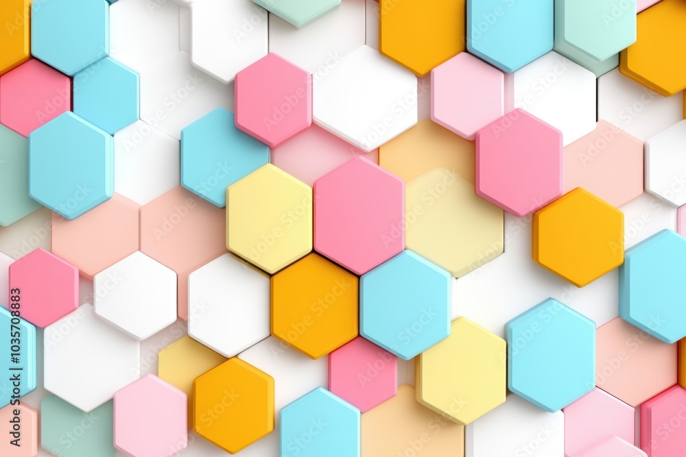Soft Pastel Hexagonal Pattern Design Soft Pastel Hexagonal Pattern Design