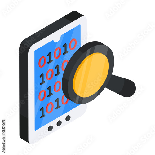 Modern design icon of binary data analytics 

