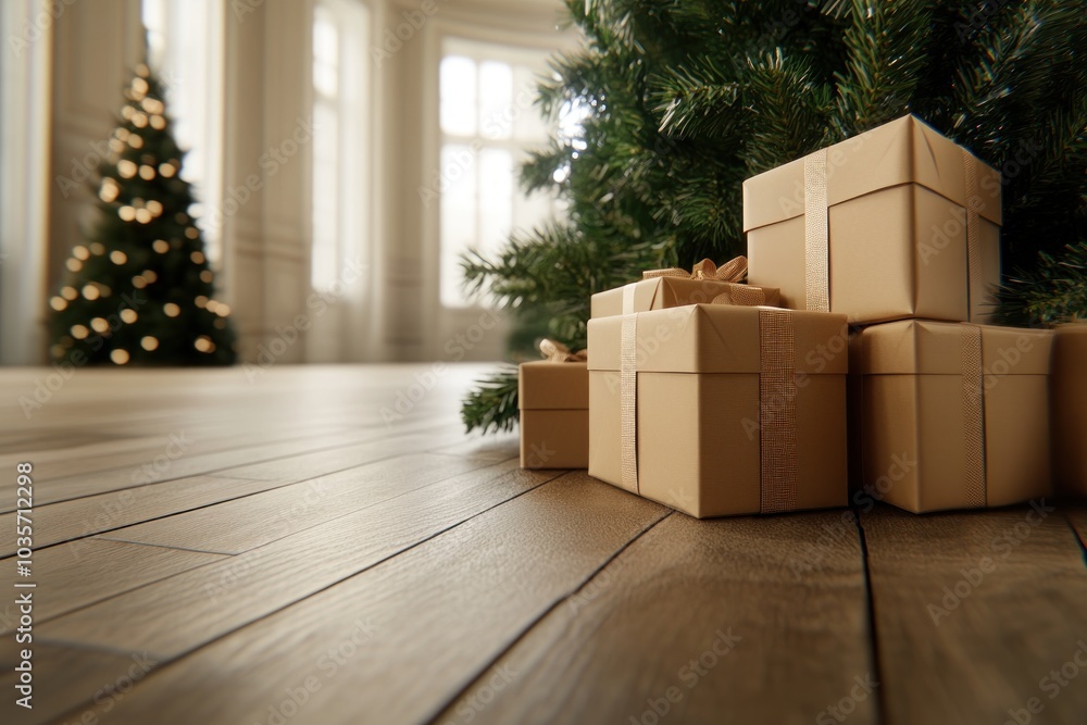 Christmas Presents Under the Tree A Festive Scene of Joyful Anticipation and Holiday Cheer Wrapped gifts, sparkling lights, and the magic of Christmas morning all captured in this heartwarming image Christmas Presents Under the Tree A Festive Scene of Joyful Anticipation and Holiday Cheer Wrapped gifts, sparkling lights, and the magic of Christmas morning all captured in this heartwarming image