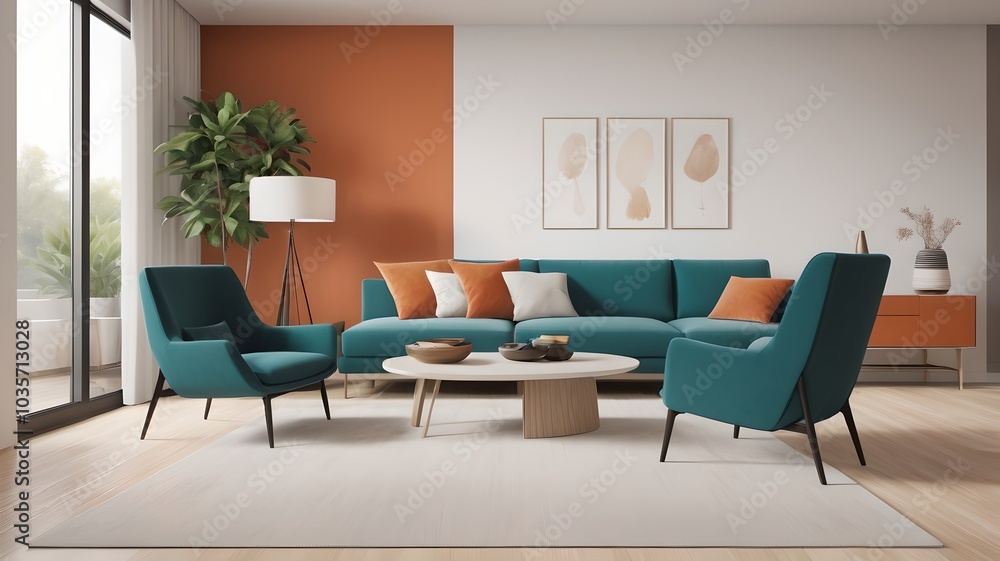 modern living room with sofa modern living room with sofa