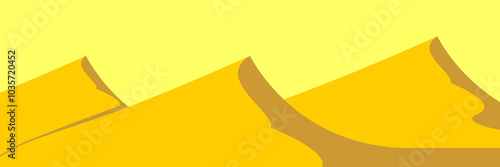 yellow hilly desert background vector