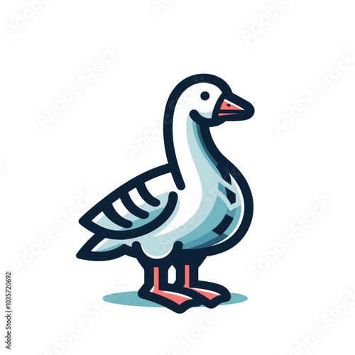 Goose modern isolated vector illustration 