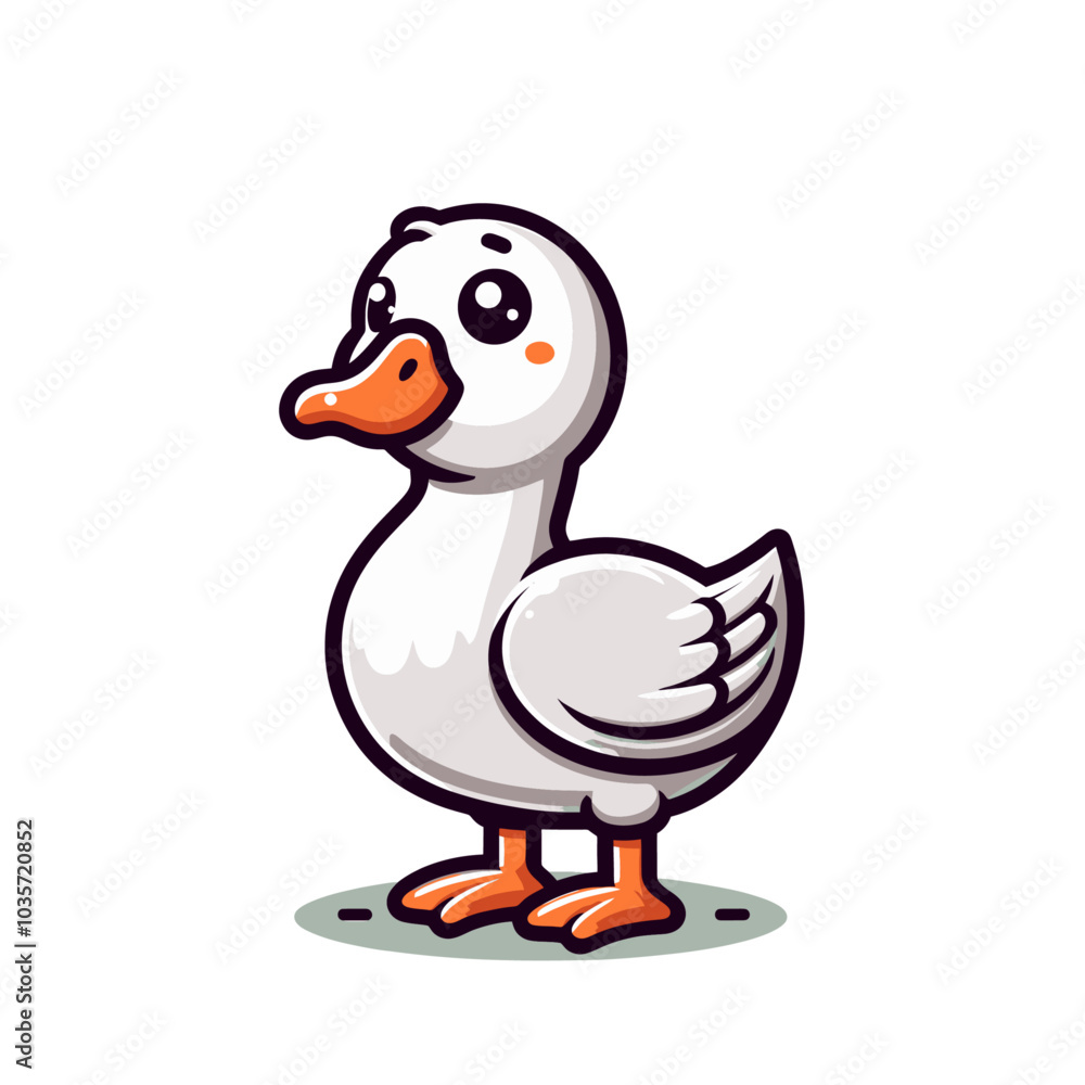 Obraz premium Goose modern isolated vector illustration 