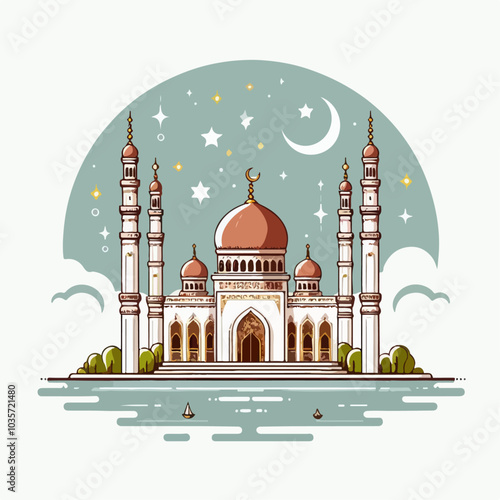 illustration of mosque