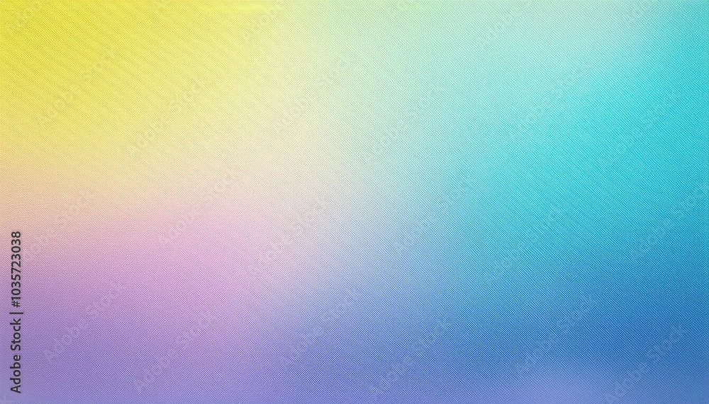 Obraz premium Soft Gradient Mesh Background. Pastel Yellow to Teal Blue Ombre with Fine Textured Detail, Perfect for Minimalist Branding, Website Design, Digital Presentations, and Copy Space Optimized Visuals
