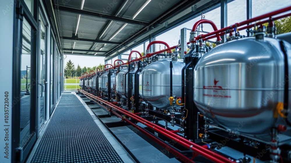 Obraz premium Industrial Tanks.