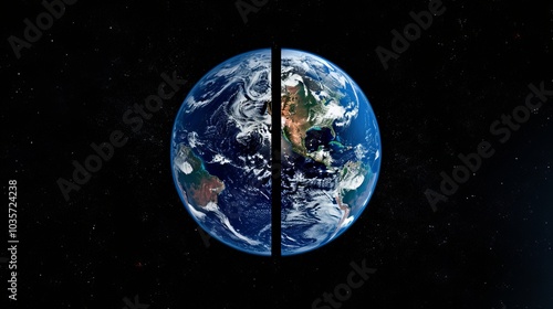 two halves of the globe. photo