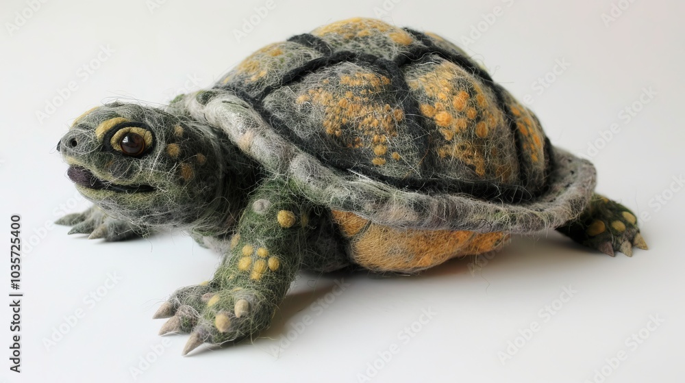Obraz premium turtle made of wool.