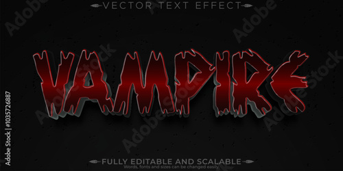 Halloween monster text effect, editable horror and scary text style