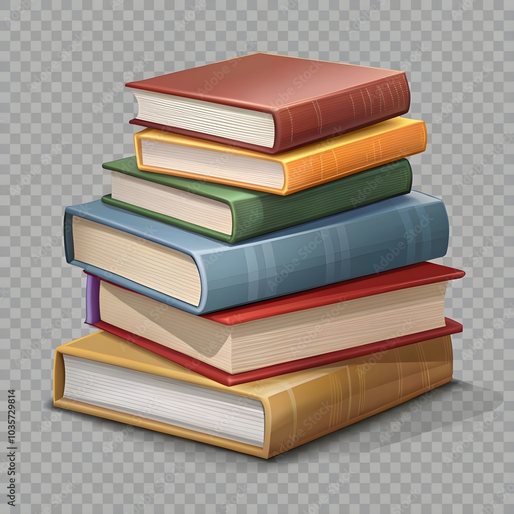 books stacked isolated on transparent background books stacked isolated on transparent background