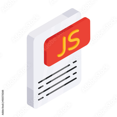 Trendy design icon of js file 

