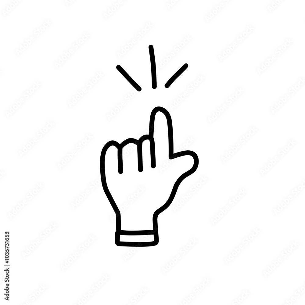 Obraz premium hand symbol line icon