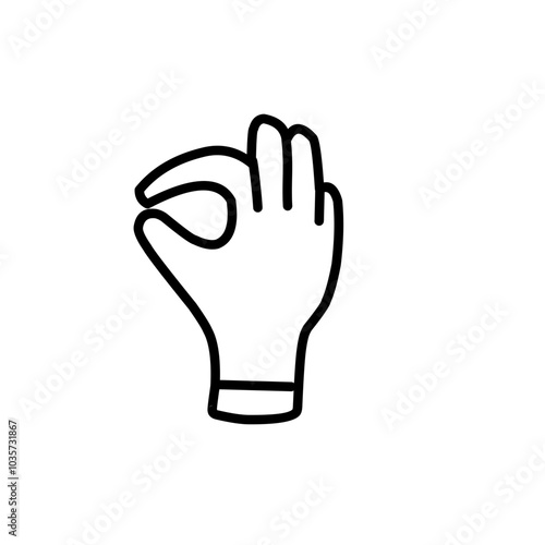 hand symbol line icon