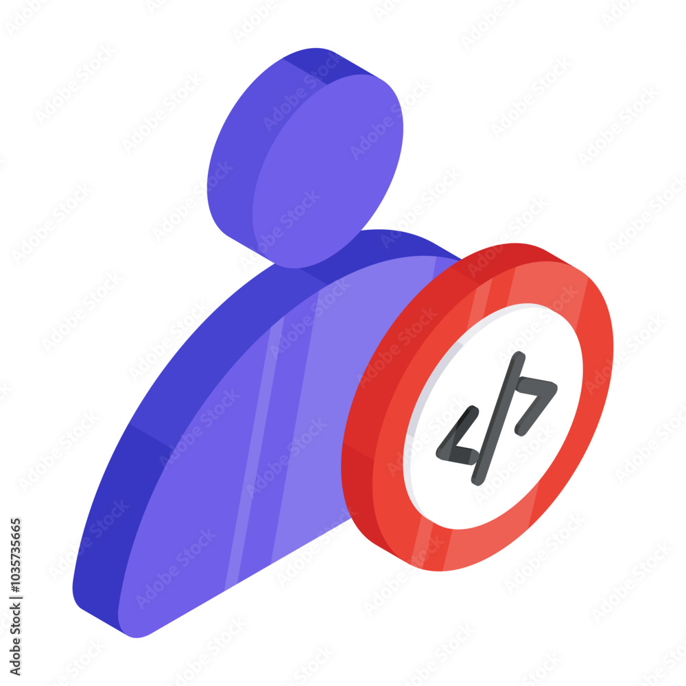 Modern design icon of programmer
Modern design icon of programmer