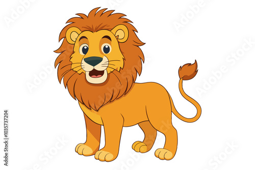 Lion cartoon vector illustration