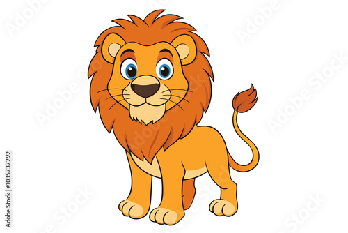 Lion cartoon vector illustration photo