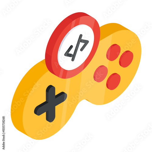 Perfect design icon of game coding 

