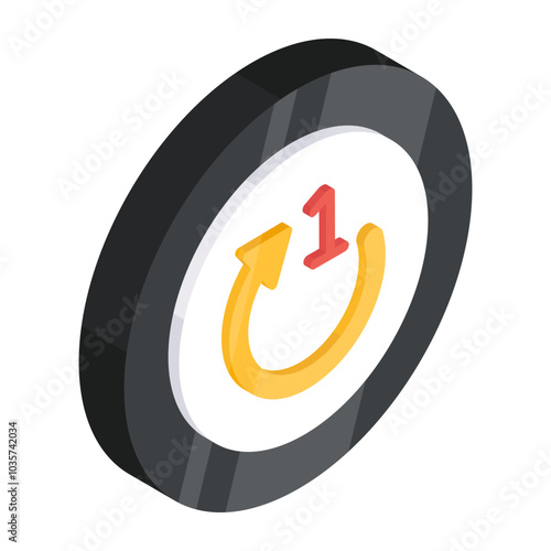 A unique design icon of reload arrow 

