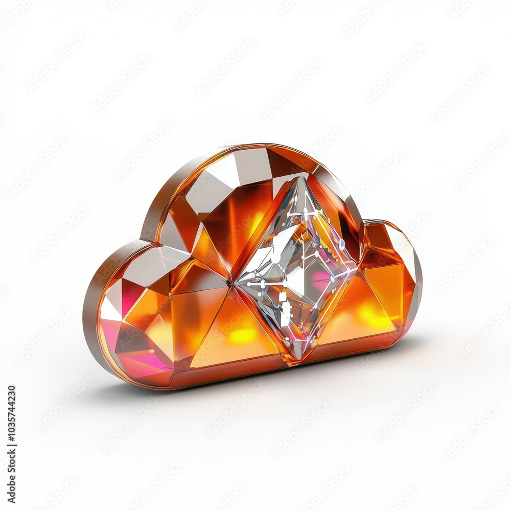 Fototapeta premium Diamond Cloud Storage