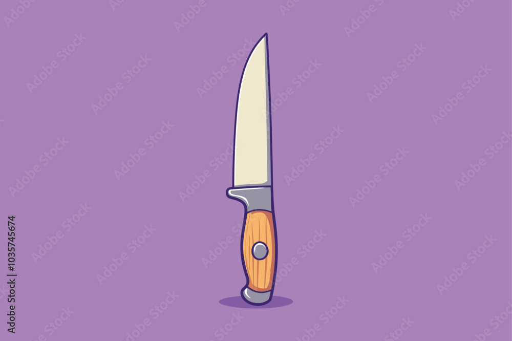 Floating Knife Cartoon Vector Icon Illustration Food Object Icon Concept Isolated Vector on color background Floating Knife Cartoon Vector Icon Illustration Food Object Icon Concept Isolated Vector on color background
