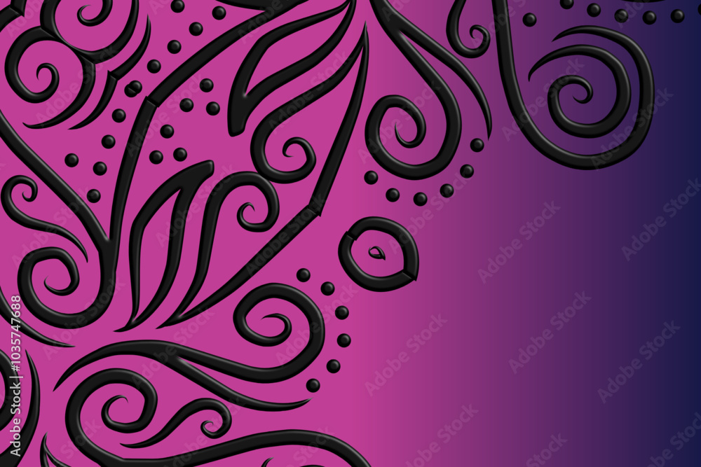 luxury traditional Indonesian Dayak batik design with aesthetic gradient background luxury traditional Indonesian Dayak batik design with aesthetic gradient background