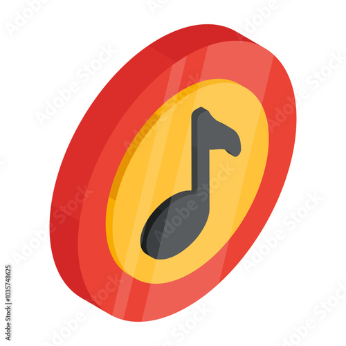 Perfect design icon of music note

