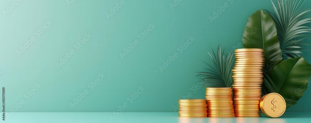 Fintech innovation, digital financial growth, 3D illustration Fintech innovation, digital financial growth, 3D illustration