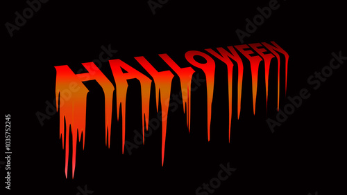 Halloween, liquid font design