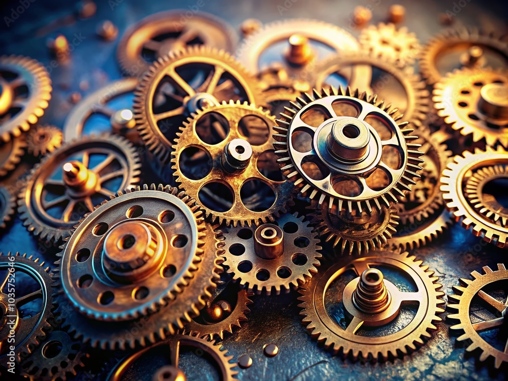 Layered Cogs Loop - Intricate Mechanism for Industrial Design and Engineering Concepts Layered Cogs Loop - Intricate Mechanism for Industrial Design and Engineering Concepts
