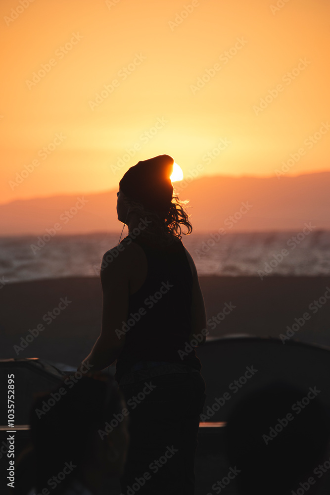 Fototapeta premium Skater-Boy at the Beach