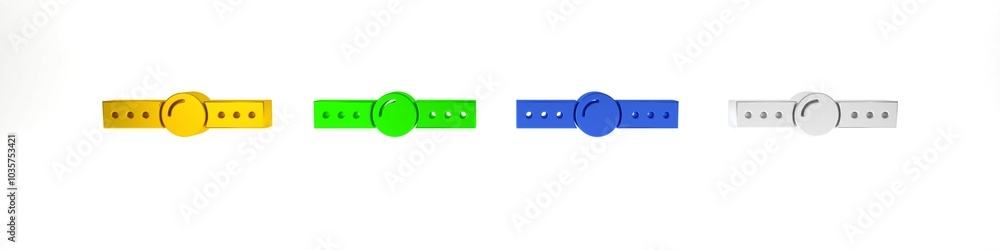Colorful Silicone ball gag with a leather belt icon isolated on white background. Fetish accessory. Sex toy for men and woman. Minimalism concept. 3D render illustration Colorful Silicone ball gag with a leather belt icon isolated on white background. Fetish accessory. Sex toy for men and woman. Minimalism concept. 3D render illustration