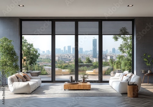 Wallpaper Mural Modern Living Room View. Torontodigital.ca