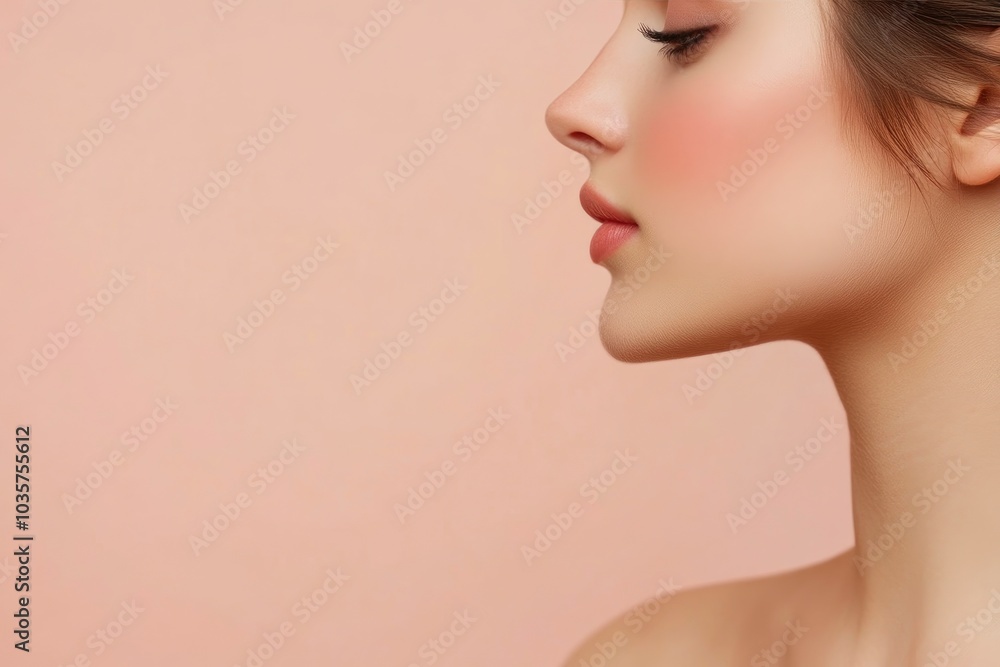 Graceful Shoulder Detail in Soft Beige Studio Setting Graceful Shoulder Detail in Soft Beige Studio Setting