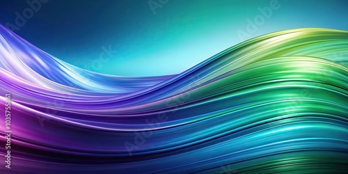 Abstract wave background with blue, green, and purple colors