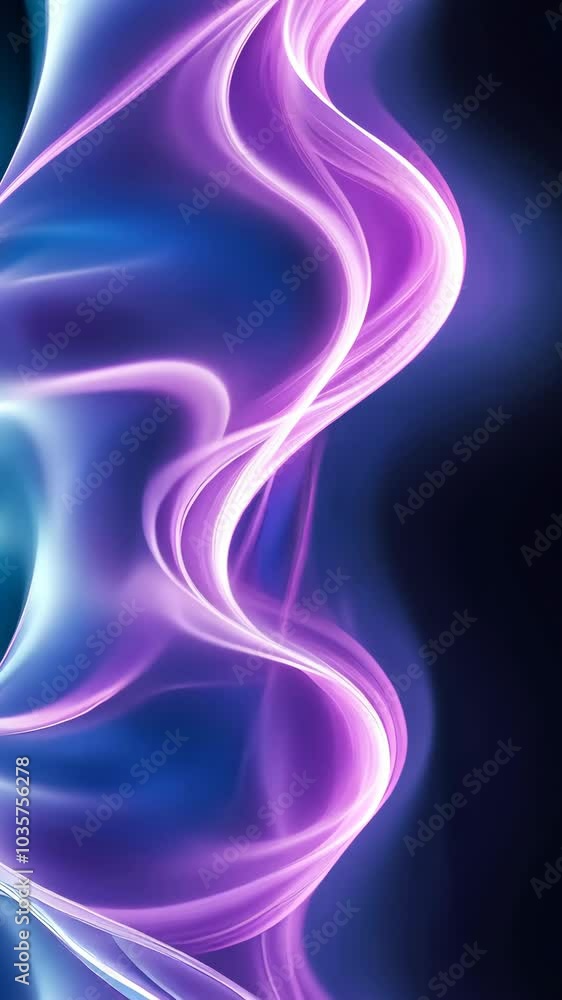 Abstract purple and blue flowing lights on Abstract purple and blue flowing lights on