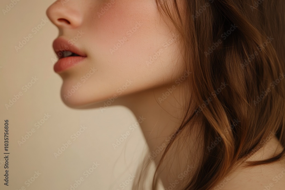 Feminine Beauty: Shoulder Close-Up in Studio Light Feminine Beauty: Shoulder Close-Up in Studio Light