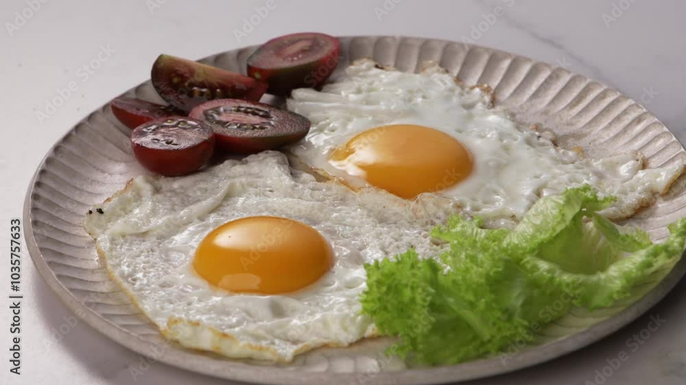 fried eggs on plate food light surface fried eggs on plate food light surface