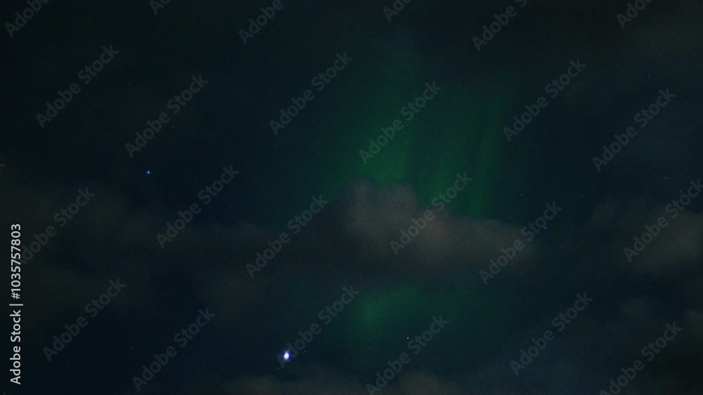 Aurora Borealis Natural Real Speed Footage Northern Lights In The